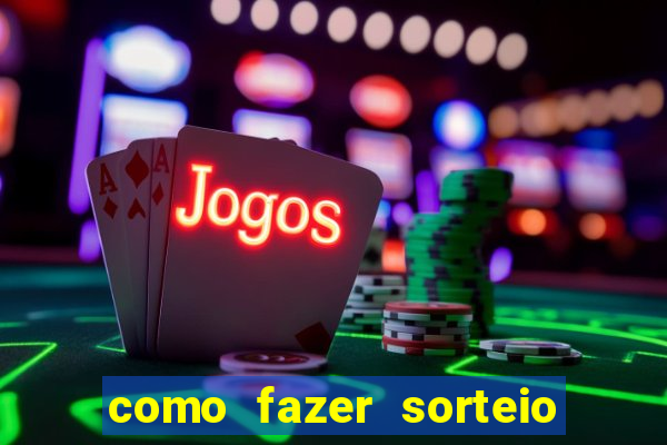 como fazer sorteio de cores online